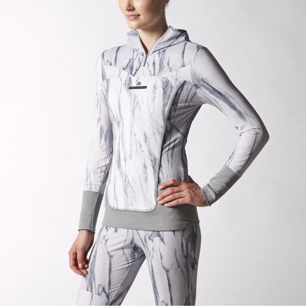 Adidas by Stella McCartney Gray Marble Long Sleeve Top